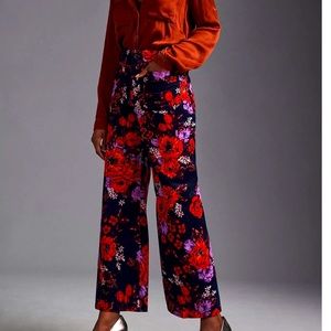 Maeve Colette pants in red floral print